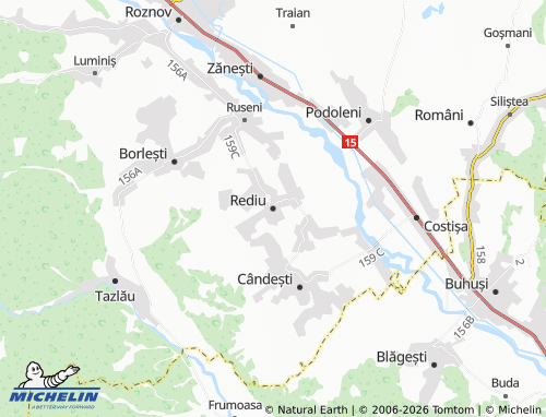 MICHELIN Rediu map - ViaMichelin