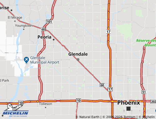 Kaart MICHELIN Glendale - ViaMichelin