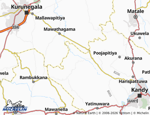 MICHELIN Kaluwana map - ViaMichelin