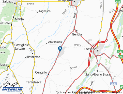 MICHELIN Levaldigi map - ViaMichelin