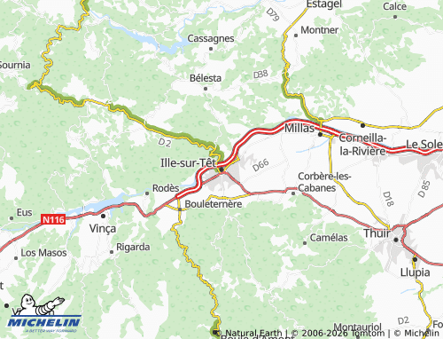 Mapa MICHELIN Ille-Sur-Têt - ViaMichelin