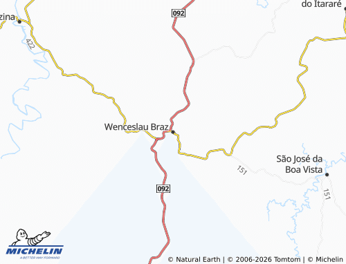 Carte MICHELIN Wenceslau Braz - ViaMichelin