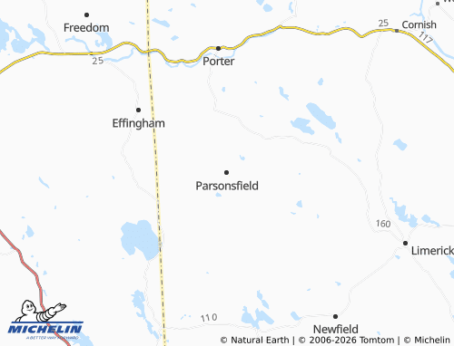 Kaart MICHELIN Parsonsfield - ViaMichelin