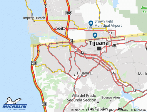 MICHELIN Madero Sur map - ViaMichelin