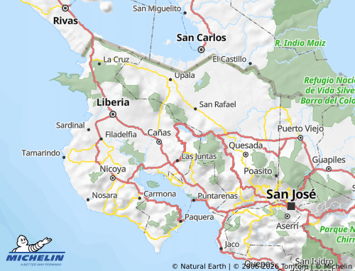 Mappa MICHELIN Tilarán - ViaMichelin