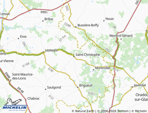 Mapa MICHELIN Saint-Christophe - ViaMichelin