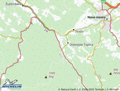 Mapa MICHELIN Obrh - ViaMichelin