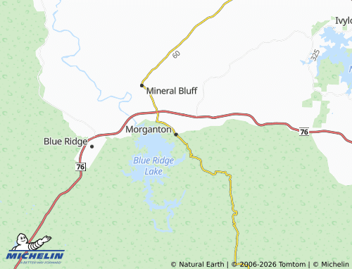 Mapa MICHELIN Morganton - ViaMichelin