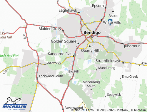 Mapa MICHELIN Kangaroo Flat - ViaMichelin