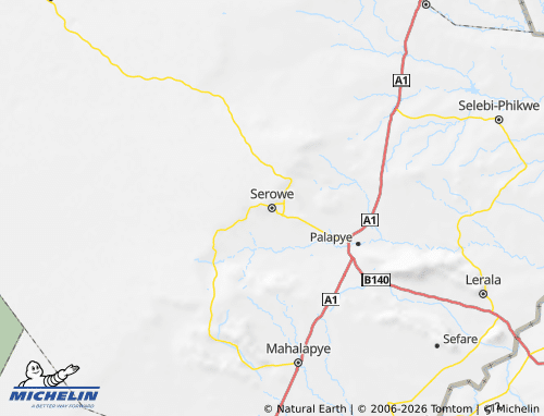 Kaart MICHELIN Serowe - ViaMichelin