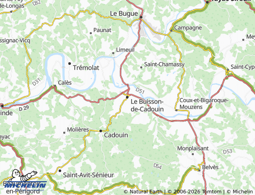 Carte MICHELIN Le Buisson-de-Cadouin - ViaMichelin