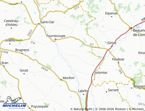 MICHELIN Estramiac map - ViaMichelin
