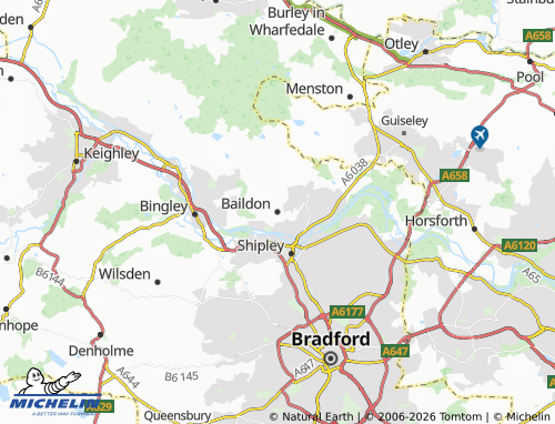 Mappa MICHELIN Baildon - ViaMichelin