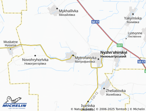 MICHELIN Mytrofanivka map - ViaMichelin