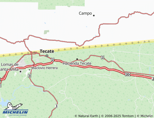 Carte MICHELIN Hacienda Tecate - ViaMichelin