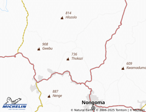 MICHELIN Thokazi map - ViaMichelin