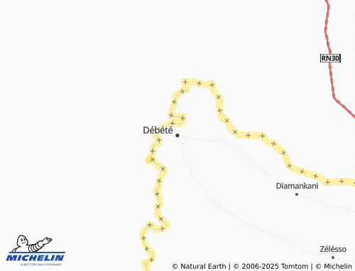 MICHELIN Débété map - ViaMichelin