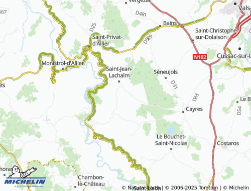 MICHELIN Belvezet map - ViaMichelin