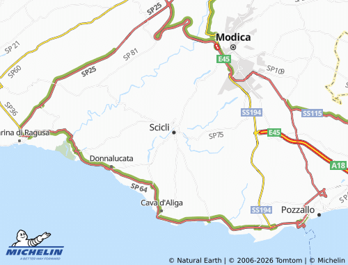 Carte MICHELIN Scicli - ViaMichelin