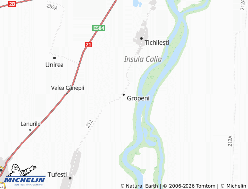 MICHELIN Gropeni map - ViaMichelin