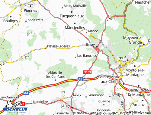 MICHELIN Les Baroches map - ViaMichelin