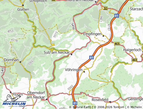 MICHELIN-Landkarte Sulz am Neckar - ViaMichelin