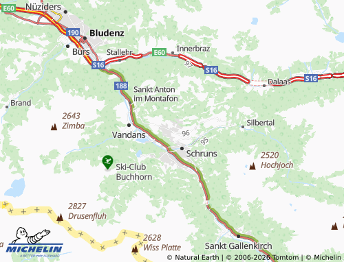 Mappa MICHELIN Bartholomäberg - ViaMichelin