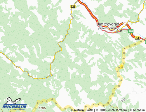 Mapa MICHELIN Poganovo - ViaMichelin