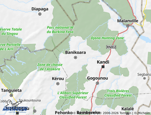 Mapa MICHELIN Banikoara - ViaMichelin