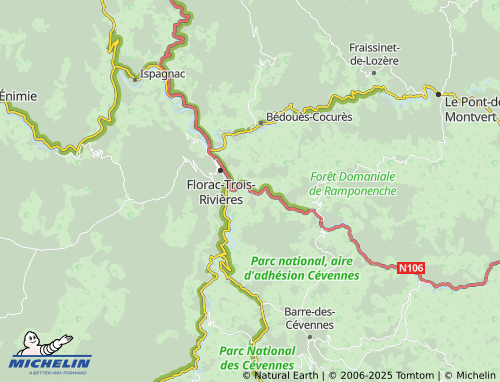 MICHELIN La Salle-Prunet map - ViaMichelin