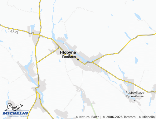 Mappa MICHELIN Hlobyne - ViaMichelin