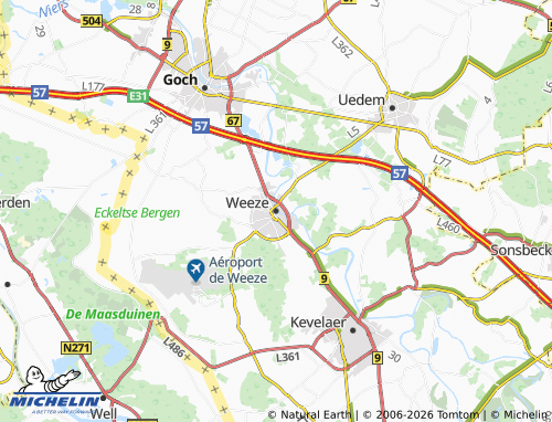 MICHELIN Weeze map - ViaMichelin