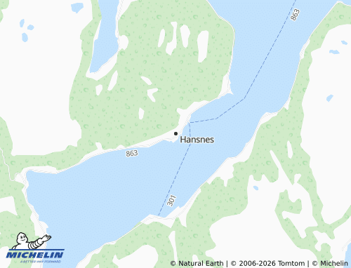 Carte MICHELIN Hansnes - ViaMichelin