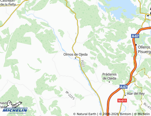 MICHELIN Olmos de Ojeda map - ViaMichelin
