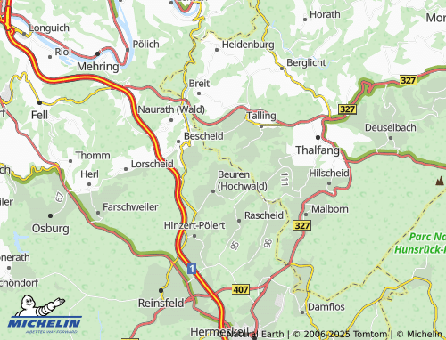MICHELIN Prosterath map - ViaMichelin