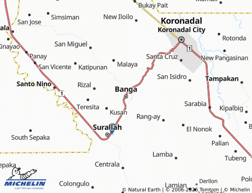MICHELIN Banga map - ViaMichelin
