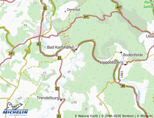 MICHELIN Helmarshausen map - ViaMichelin