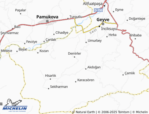 MICHELIN Demirler map - ViaMichelin