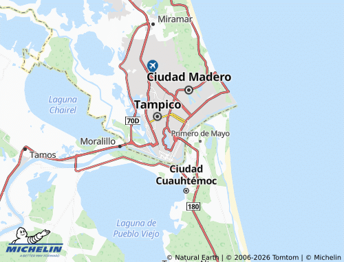 MICHELIN Obrera map - ViaMichelin