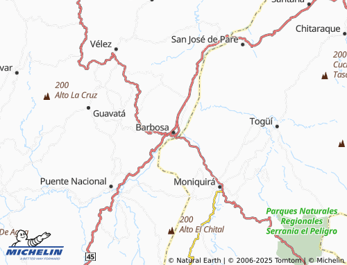 MICHELIN Barbosa map - ViaMichelin
