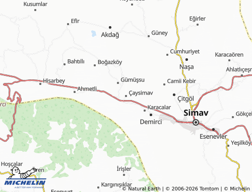 Mapa MICHELIN Çaysimav - ViaMichelin