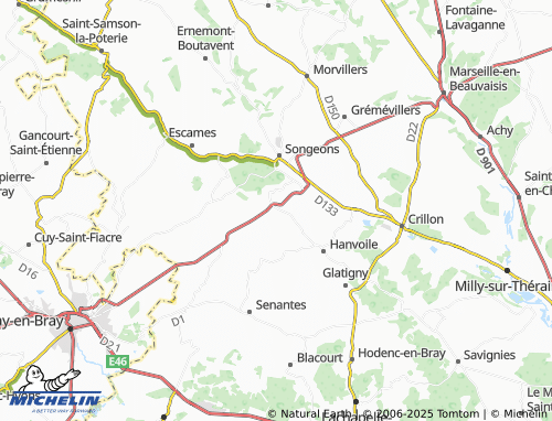 MICHELIN Wambez map - ViaMichelin