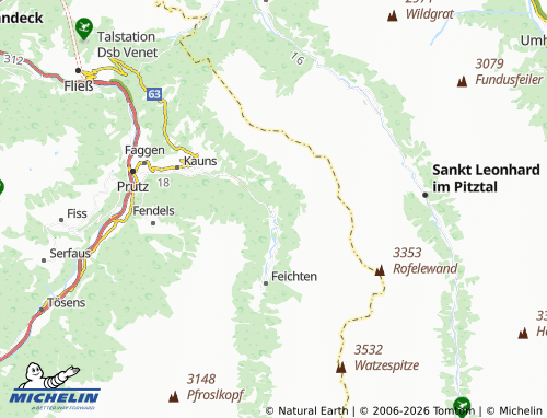 MICHELIN Nufels map - ViaMichelin