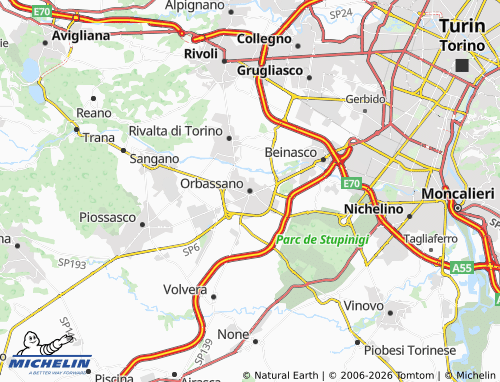 Mappa MICHELIN Orbassano - ViaMichelin