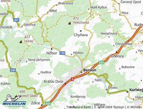 Mappa MICHELIN Hýskov - ViaMichelin