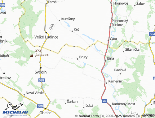 MICHELIN Bruty map - ViaMichelin