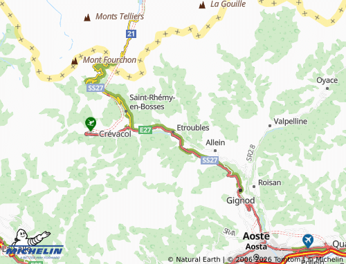Carte MICHELIN Etroubles - ViaMichelin