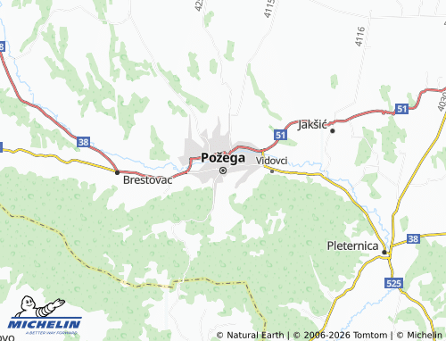 MICHELIN Požega map - ViaMichelin