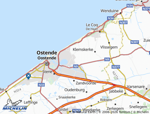 Mappa MICHELIN Bredene - ViaMichelin
