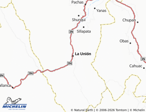 MICHELIN La Unión map - ViaMichelin